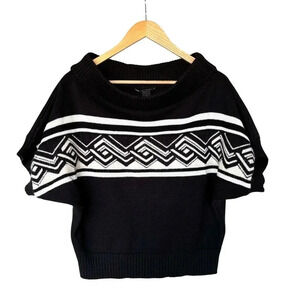 White House Black Market Alpaca Blend Off Shoulder Fuzzy Knit Womens Sweater S